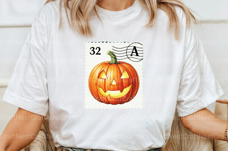 Pumpkin Postage Stamp Clipart Bundle 2 - CraftNest - Digital Crafting and Art