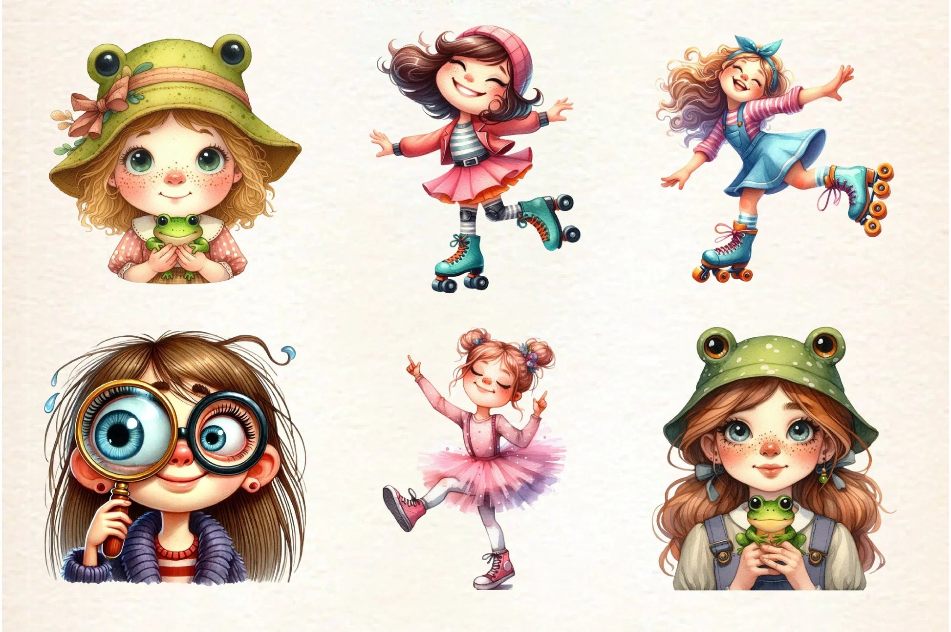 Funny Quirky Girl Clipart Bundle - CraftNest - Digital Crafting and Art