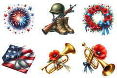 Memorial Day Clipart Bundle - CraftNest - Digital Crafting and Art