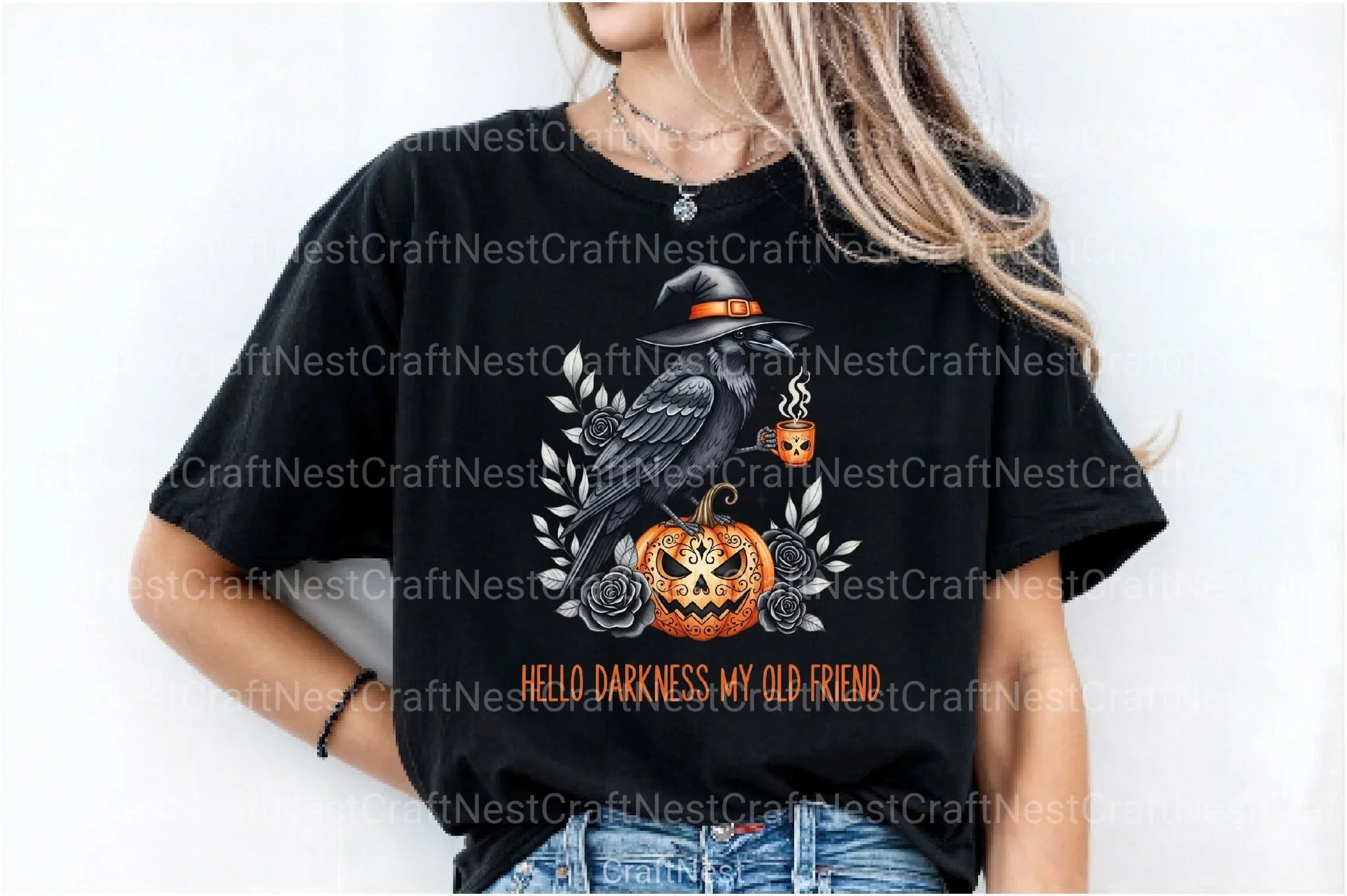 Raven Crow Coffee Halloween Clipart Bundle 1121 - CraftNest - Digital Crafting and Art