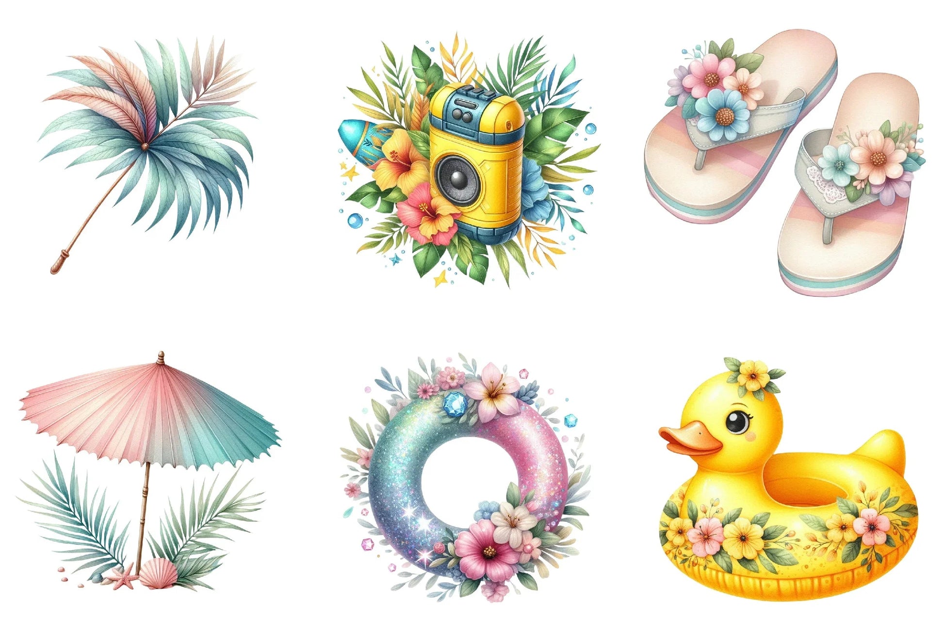 Summer Pool Day Clipart Bundle - CraftNest - Digital Crafting and Art
