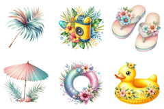 Summer Pool Day Clipart Bundle - CraftNest - Digital Crafting and Art