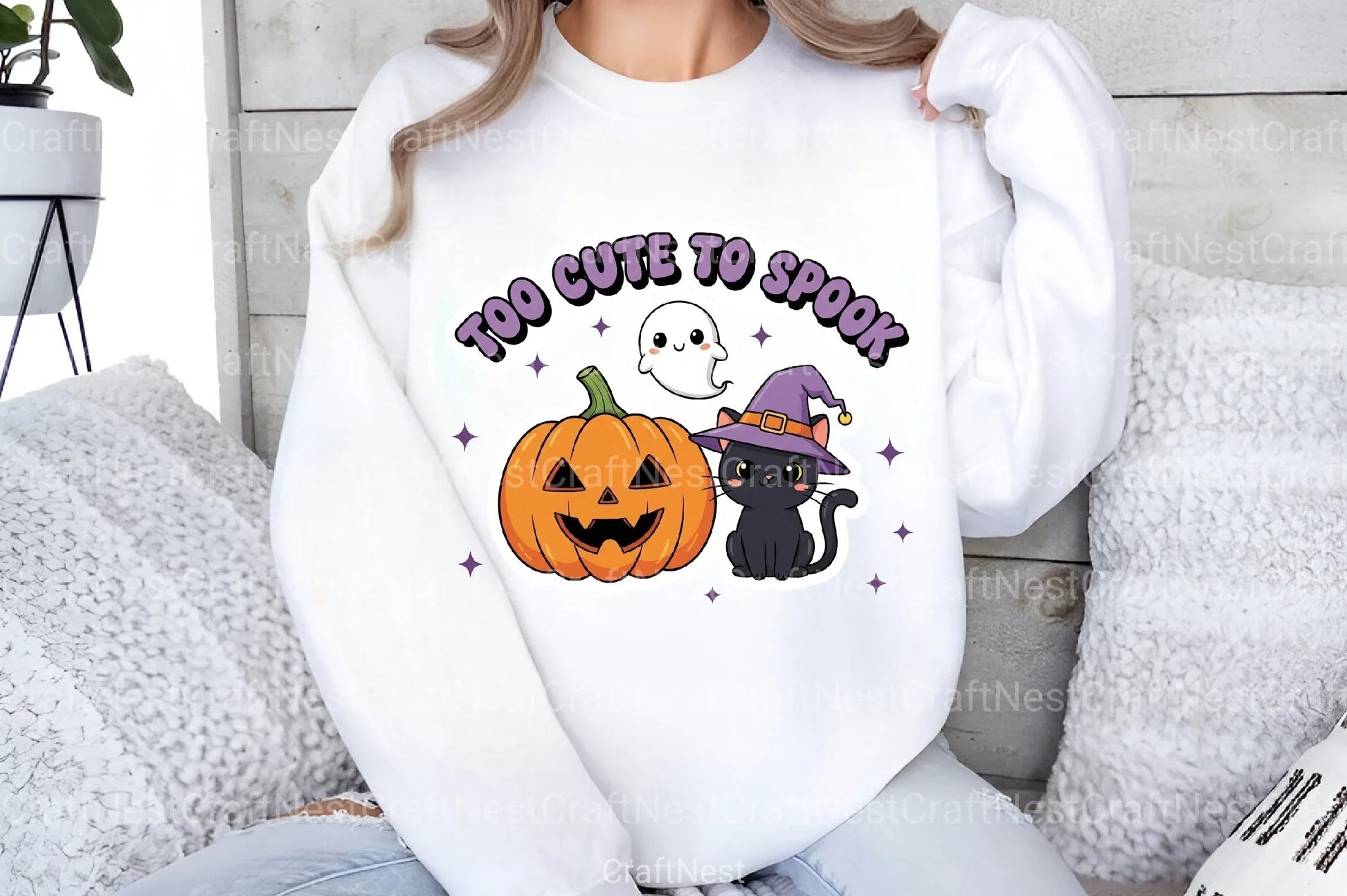 Cute Spook Halloween T-Shirt & Sticker Clipart Bundle - CraftNest - Digital Crafting and Art