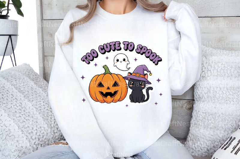 Cute Spook Halloween T-Shirt & Sticker Clipart Bundle - CraftNest - Digital Crafting and Art