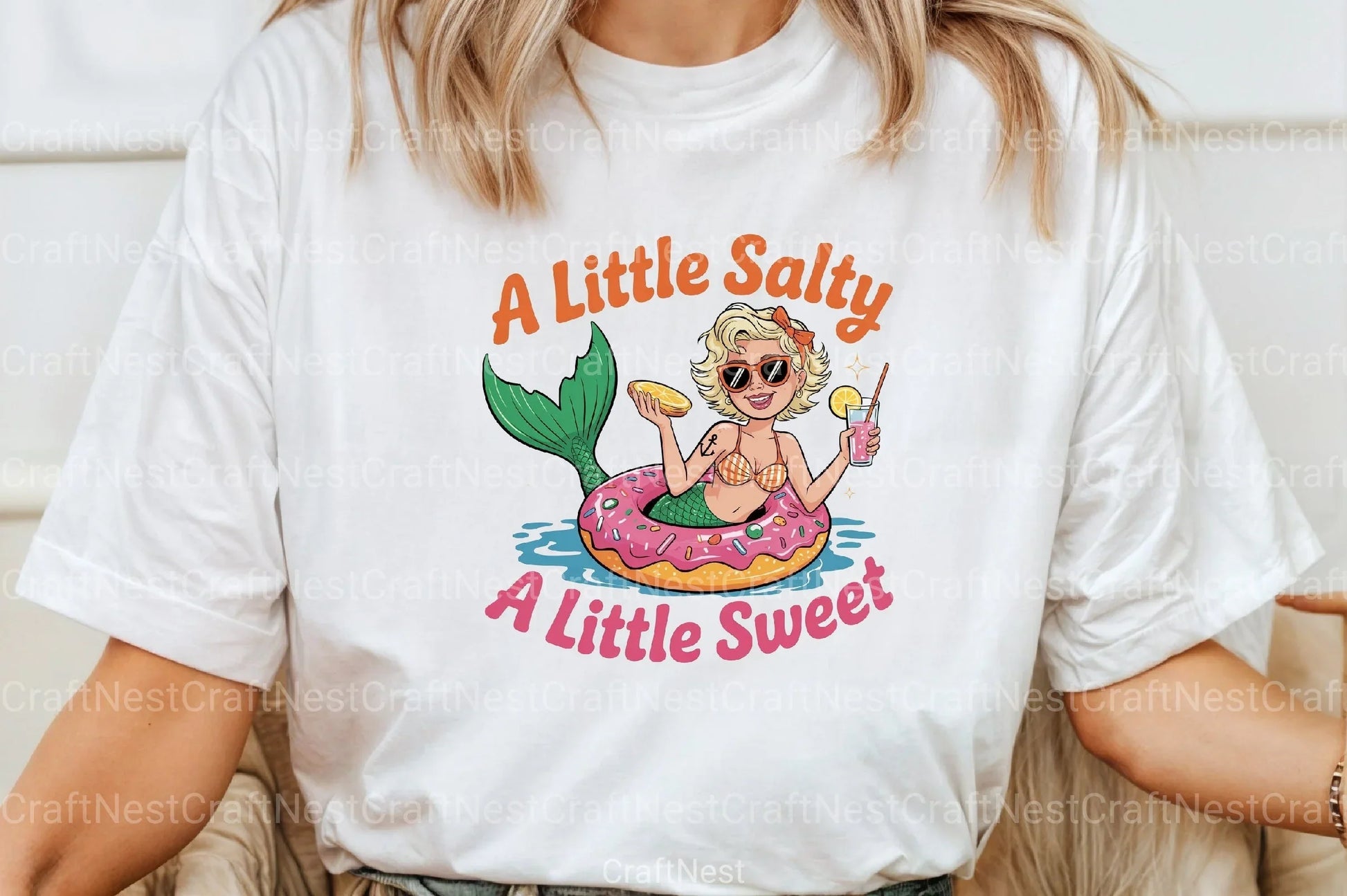 Summer Mermaid Salty Sweet Clipart Bundle 1 - CraftNest - Digital Crafting and Art