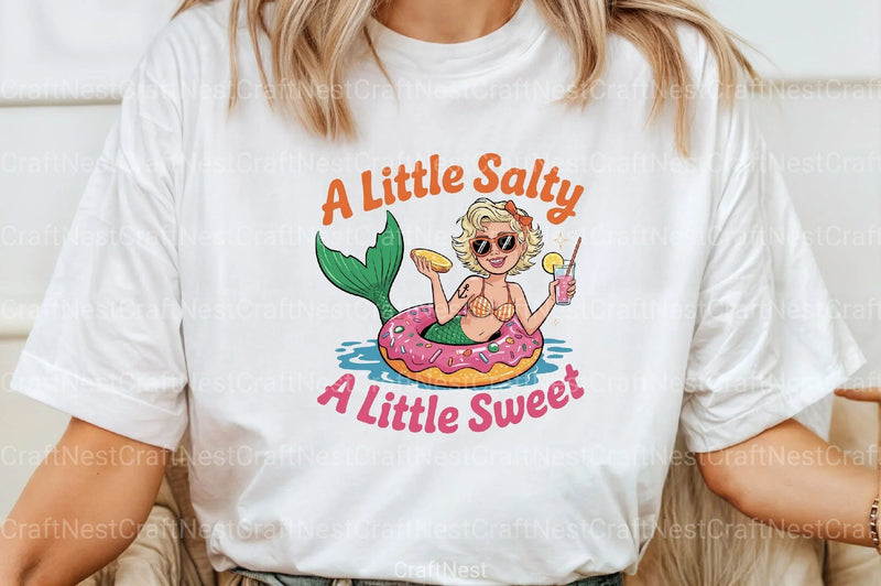 Summer Mermaid Salty Sweet Clipart Bundle 1 - CraftNest - Digital Crafting and Art