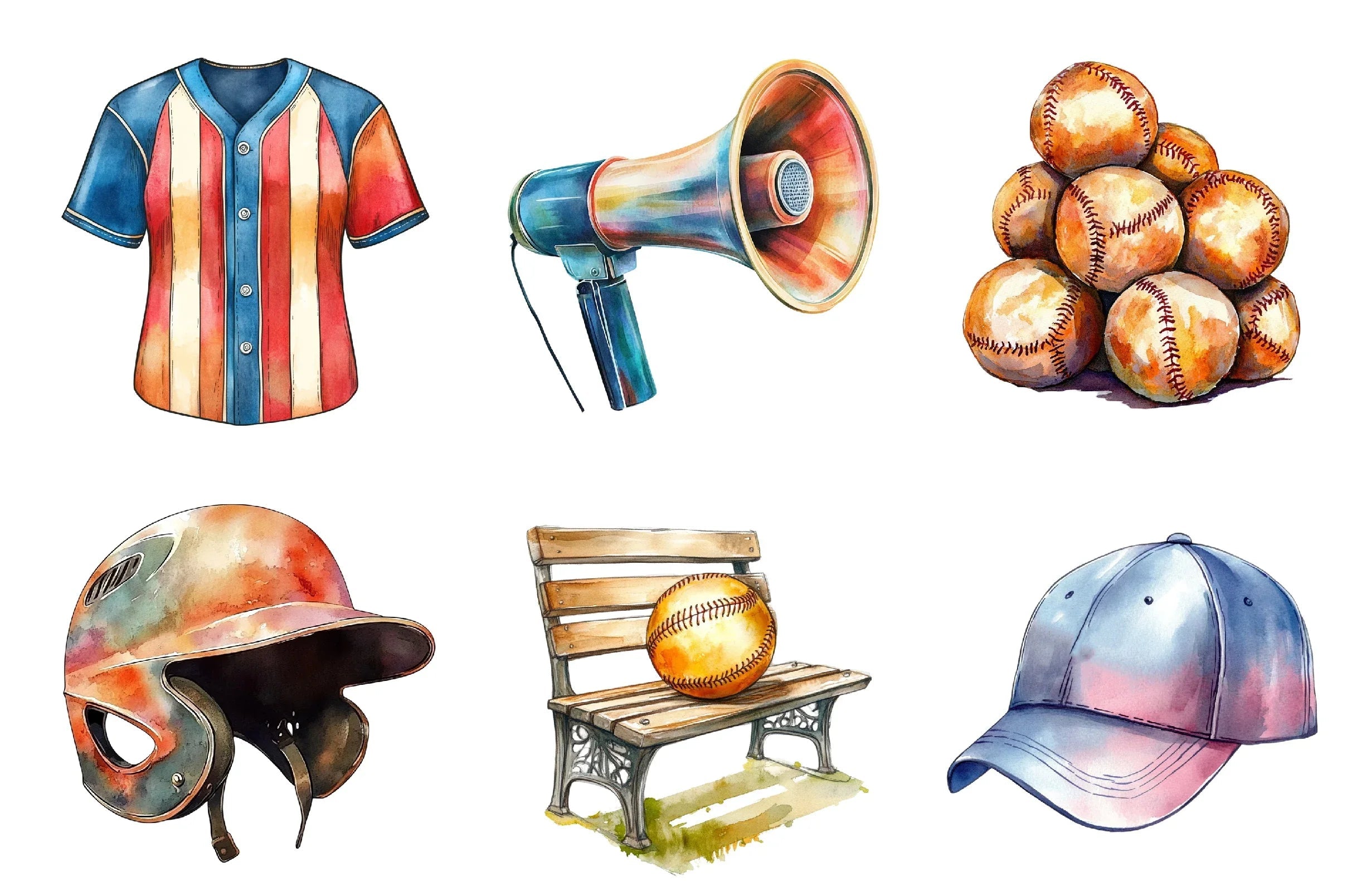 Vintage Softball Clipart Bundle - CraftNest - Digital Crafting and Art