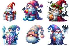 Iridescent Christmas Gnome Clipart Bundle - CraftNest - Digital Crafting and Art