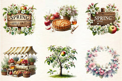 Spring Apple Harvest Clipart Bundle - CraftNest - Digital Crafting and Art