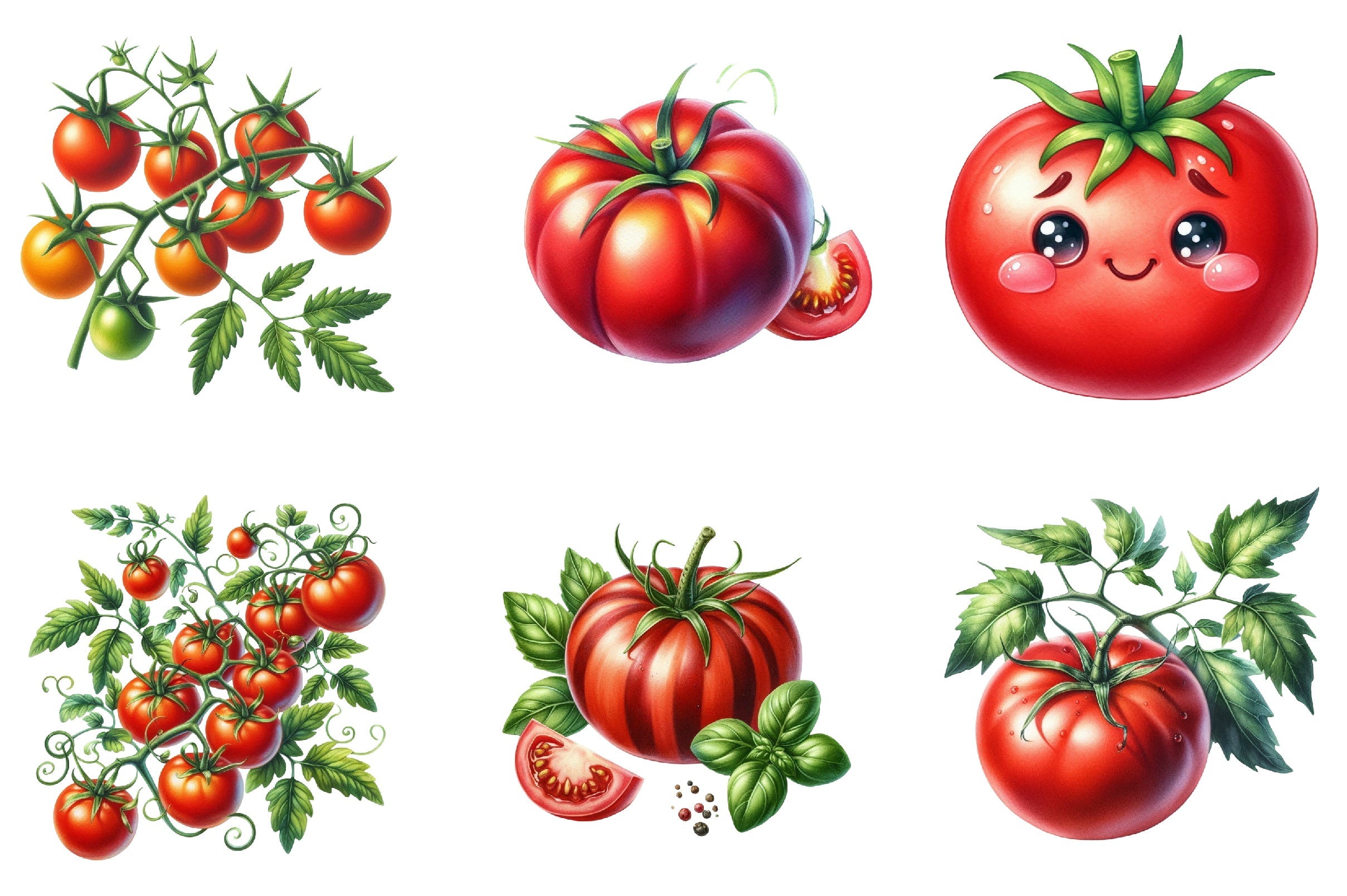 Tomatoes Clipart Bundle