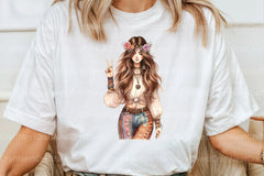 Tribal Boho Girl Clipart Bundle 6 - CraftNest - Digital Crafting and Art