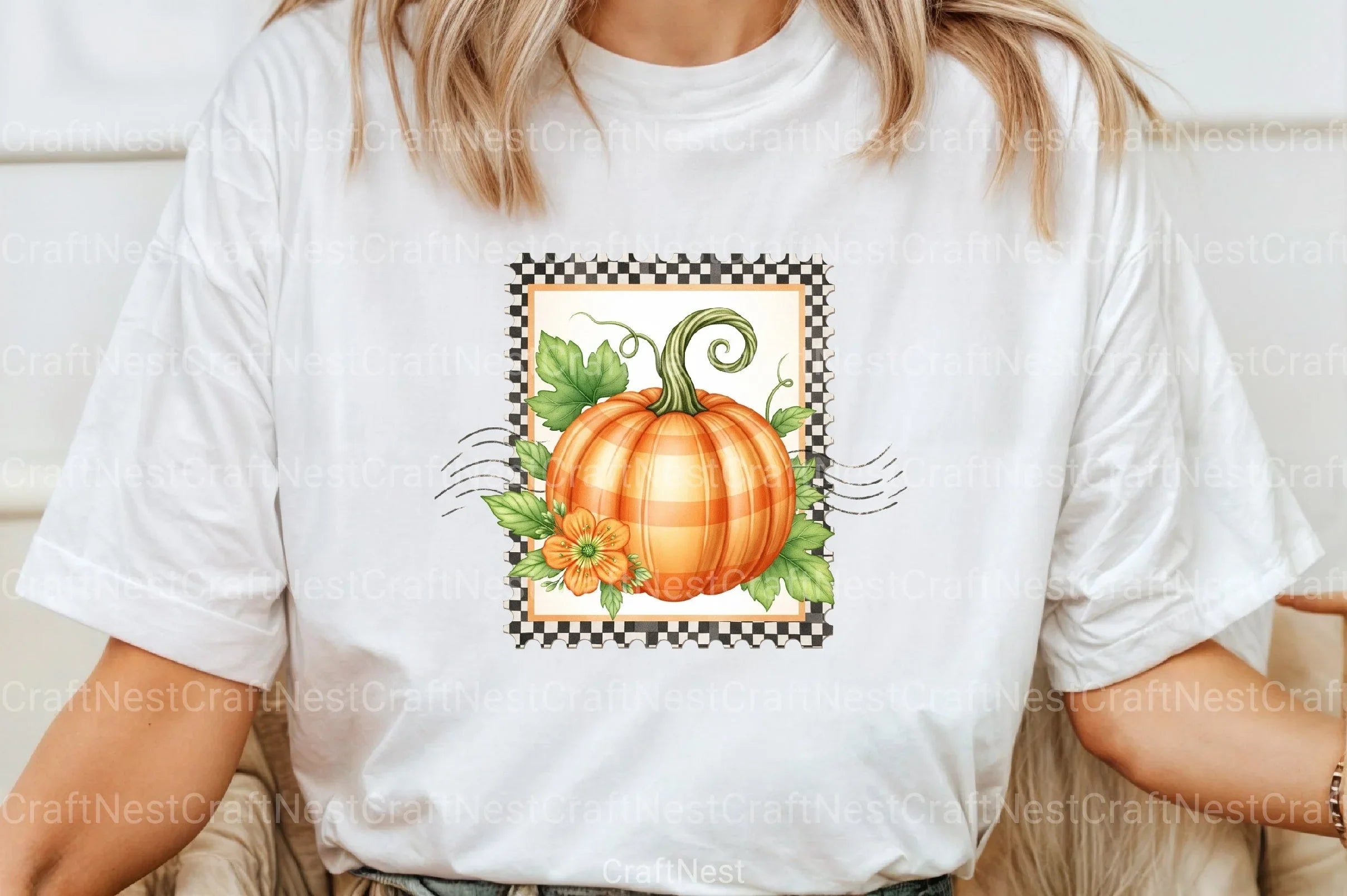 Pumpkin Postage Stamp Clipart Bundle 66 - CraftNest - Digital Crafting and Art