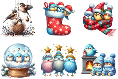 Christmas Funny Three Bird Clipart Bundle - CraftNest - Digital Crafting and Art