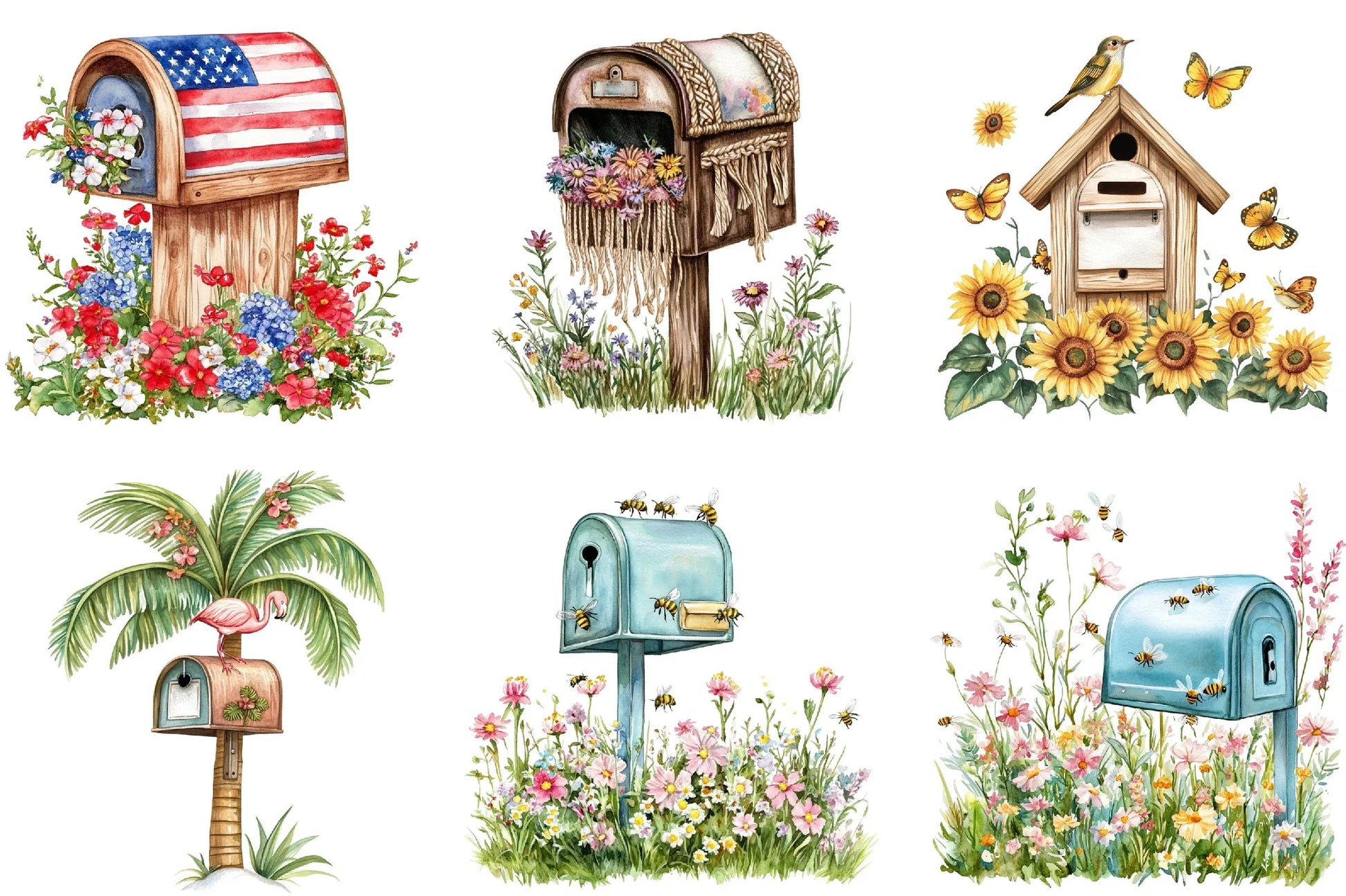 Summer Mailbox Clipart Bundle - CraftNest - Digital Crafting and Art