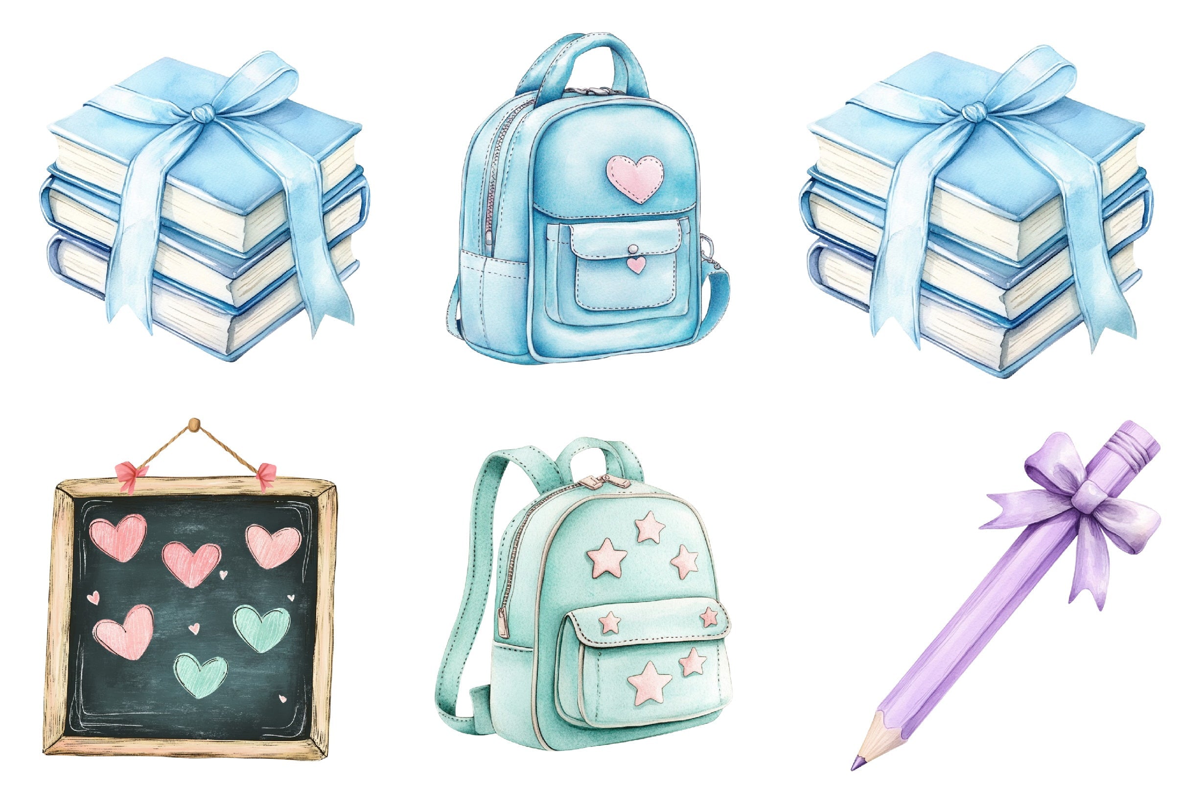 Pastel Teacher's Life Clipart Bundle