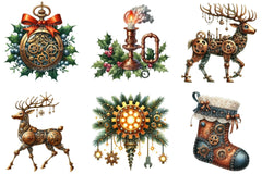 Steampunk Christmas Clipart Bundle 98 - CraftNest - Digital Crafting and Art