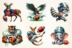 American Football Animal Clipart Bundle - CraftNest - Digital Crafting and Art