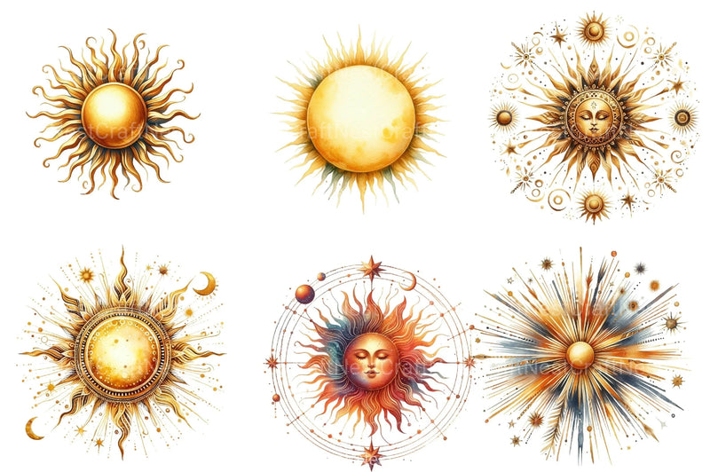 Sun Glow Clipart Bundle - CraftNest - Digital Crafting and Art