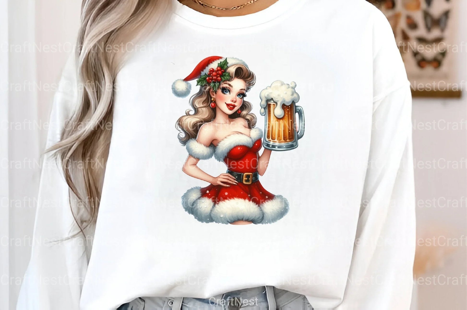 Santa Belle Illustration Clipart Bundle - CraftNest - Digital Crafting and Art