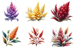 Celosia Flower Clipart Bundle - CraftNest - Digital Crafting and Art