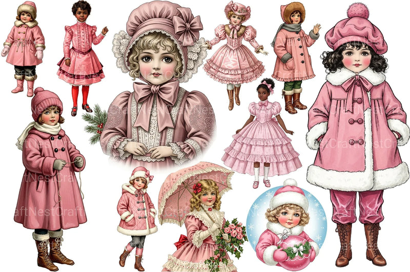 Christmas Pink Clipart Bundle 2 - CraftNest - Digital Crafting and Art