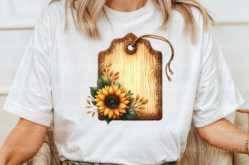 Vintage Wooden Autumn Tags Clipart Bundle 12 - CraftNest - Digital Crafting and Art