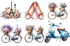 Parisian Summer Clipart Bundle - CraftNest - Digital Crafting and Art