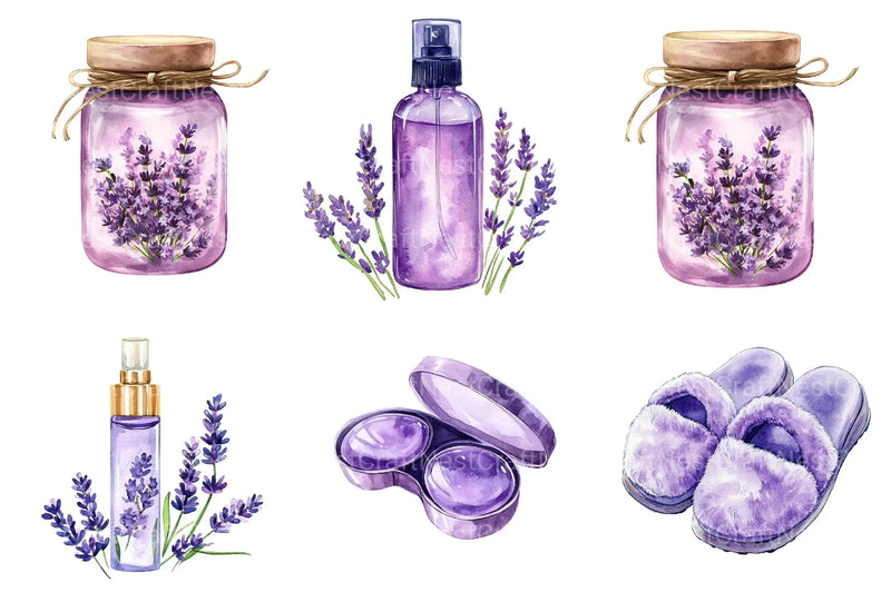 Lavender Pamper Time Clipart Bundle 2 - CraftNest - Digital Crafting and Art