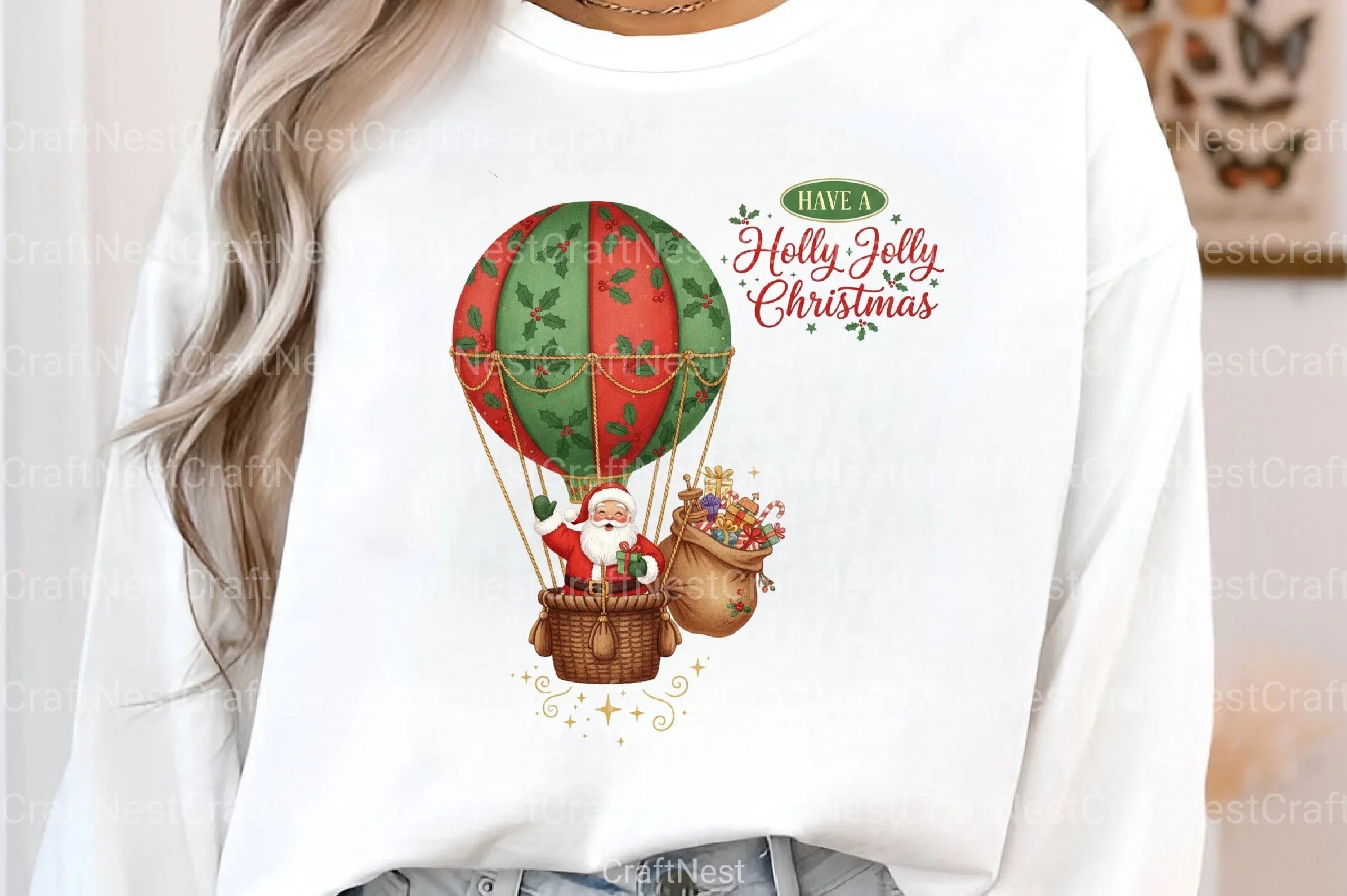 Retro Christmas Clipart Bundle: Have a Holly Jolly Christmas - CraftNest - Digital Crafting and Art