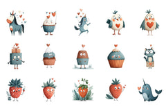 Kawaii Valentine's Clipart Bundle - CraftNest - Digital Crafting and Art
