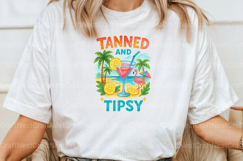 Tanned Tipsy Summer Clipart Bundle - CraftNest - Digital Crafting and Art