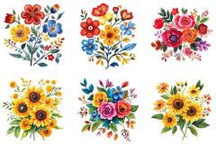 Mexican Flowers Clipart Bundle - CraftNest - Digital Crafting and Art