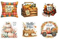 Hello Fall Clipart Bundle - CraftNest - Digital Crafting and Art