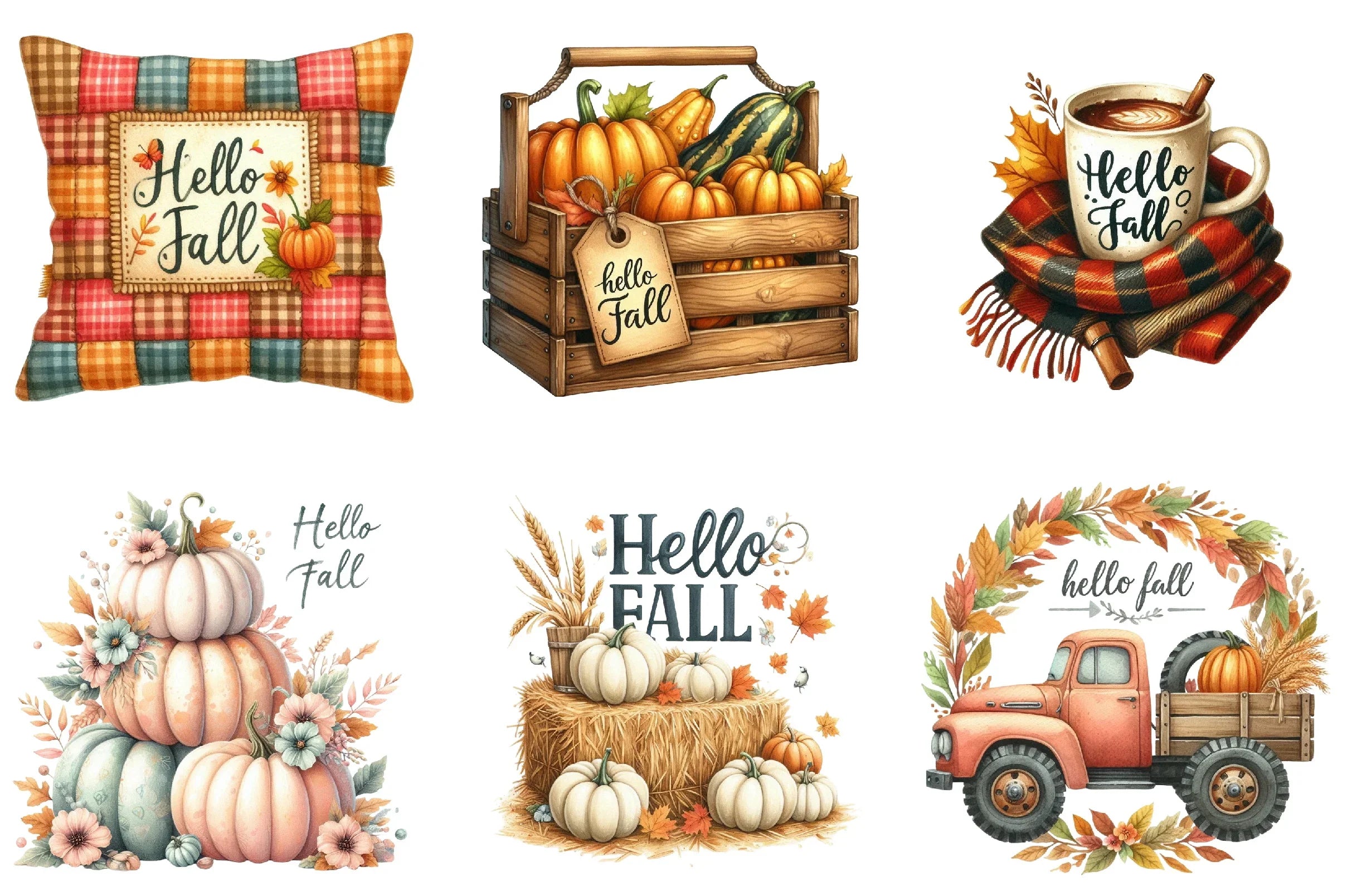 Hello Fall Clipart Bundle - CraftNest - Digital Crafting and Art
