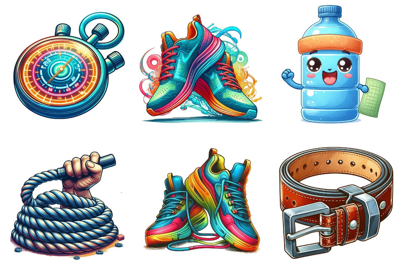 Gym Workout Clipart Bundle - CraftNest - Digital Crafting and Art