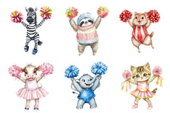 Cheerleader Animal Clipart Bundle - CraftNest - Digital Crafting and Art