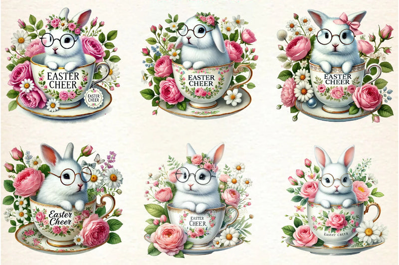 Easter Bunny Clipart Bundle - CraftNest - Digital Crafting and Art