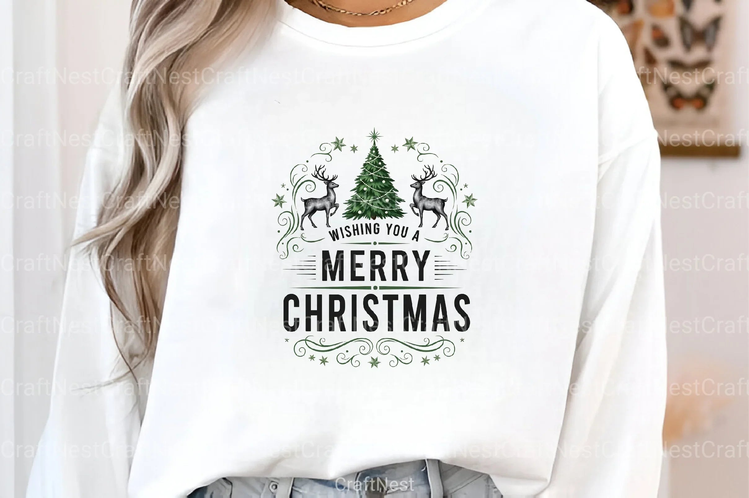Merry Christmas Tree Design Clipart Bundle - CraftNest - Digital Crafting and Art