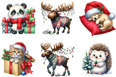 Christmas Animal Clipart Bundle - CraftNest - Digital Crafting and Art
