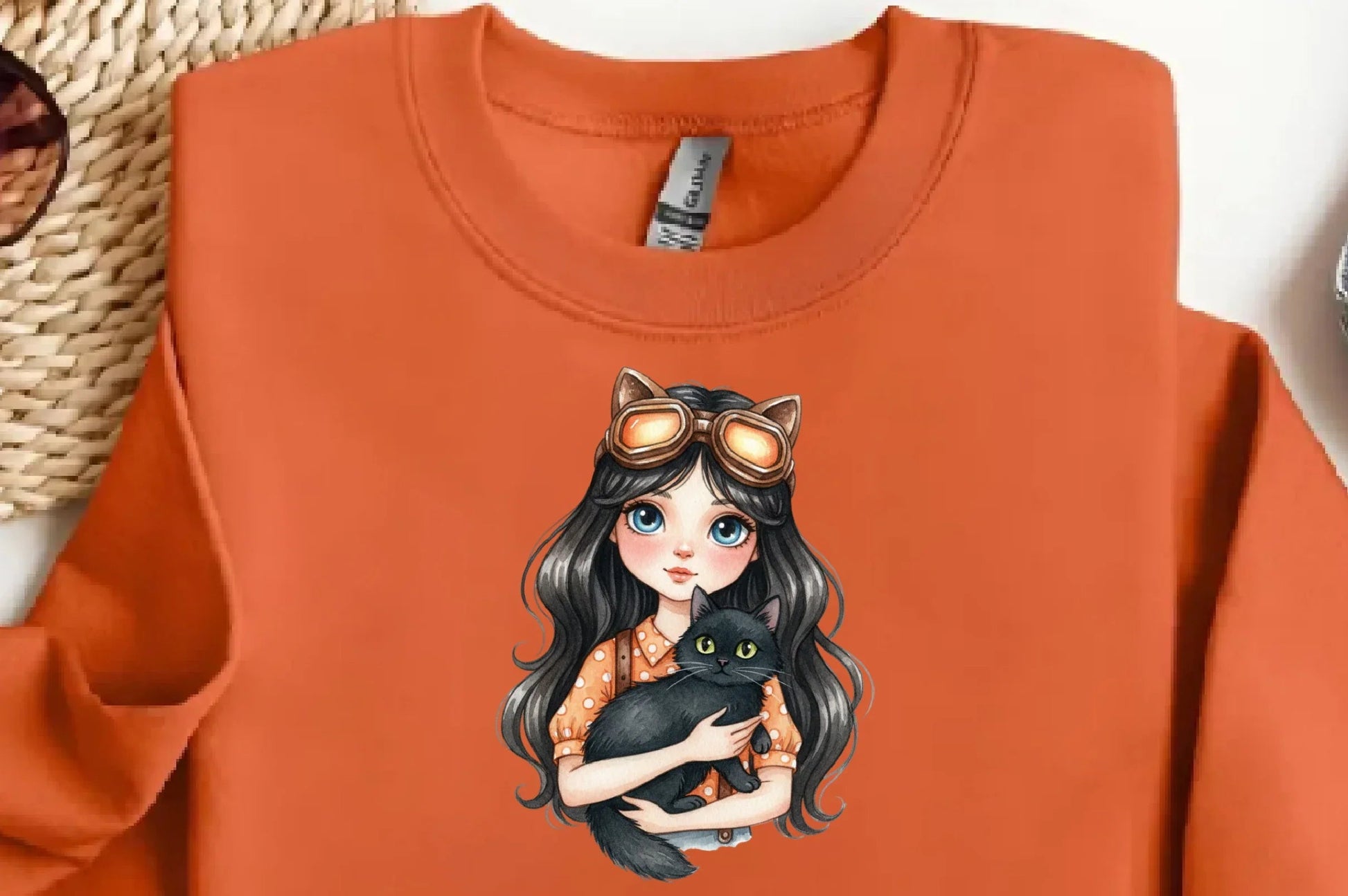Quirky Girl with Cat Clipart Bundle - CraftNest - Digital Crafting and Art
