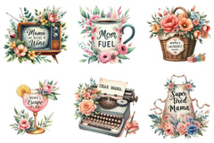 Vintage Mother's Day Funny Mama Clipart Bundle - CraftNest - Digital Crafting and Art