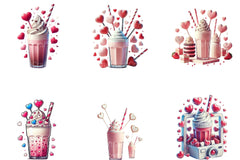 Valentine Coffee Cup Clipart Bundle 88 - CraftNest - Digital Crafting and Art