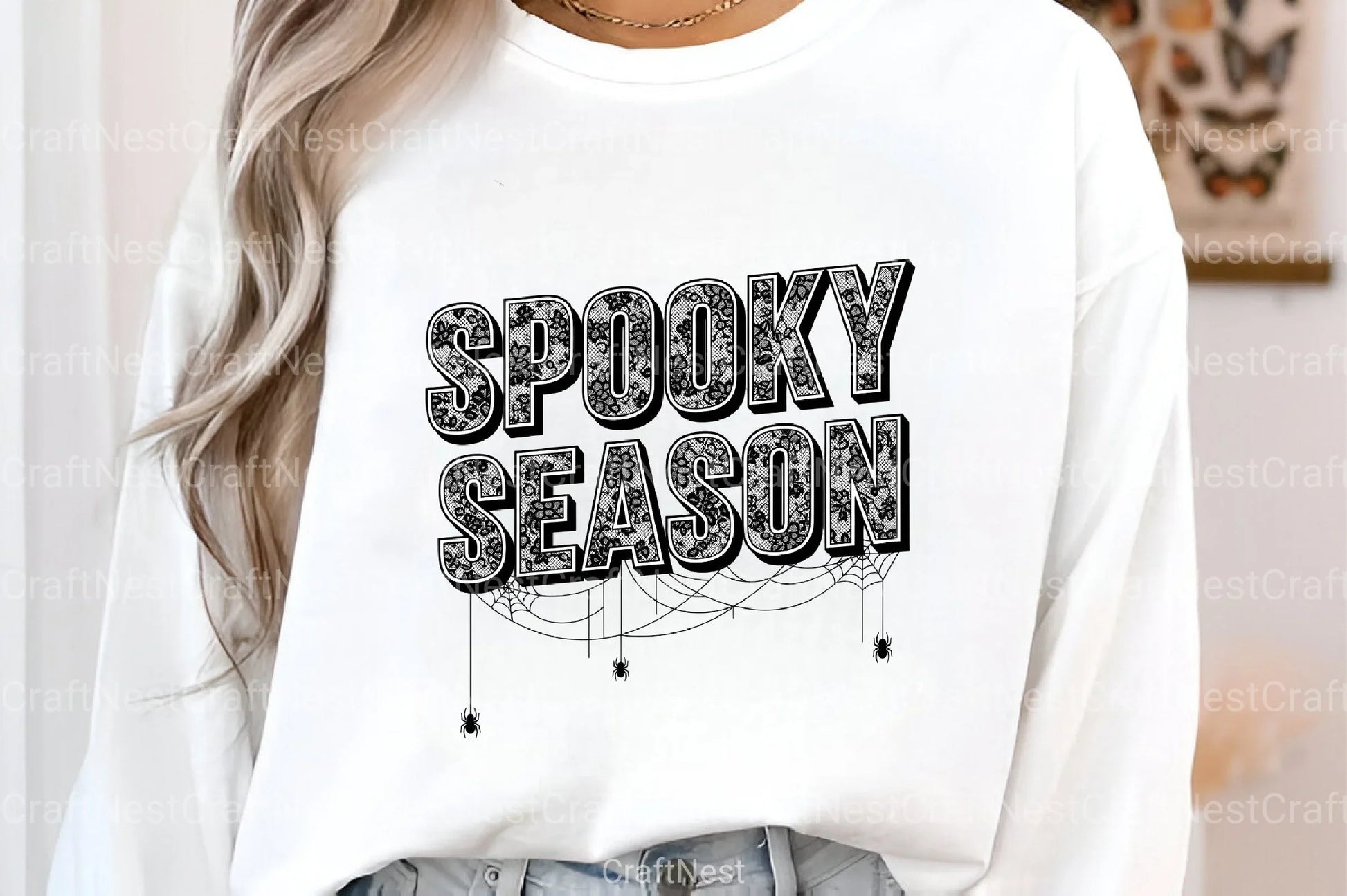 Spooky Season Lace Halloween Gothic Clipart Bundle - CraftNest - Digital Crafting and Art