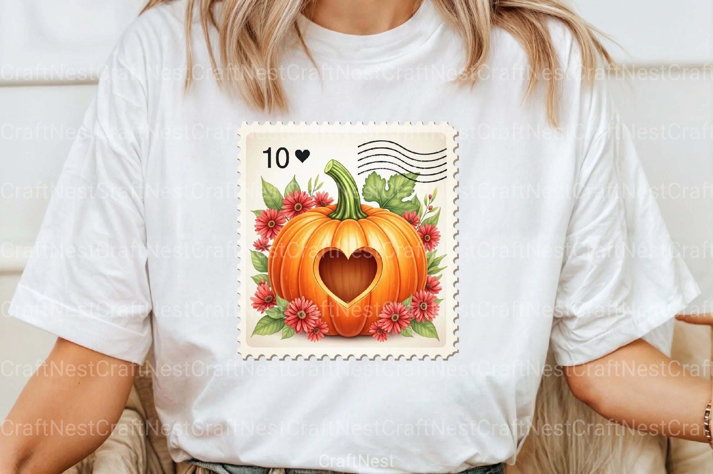 Pumpkin Postage Stamp Clipart Bundle 55 - CraftNest - Digital Crafting and Art