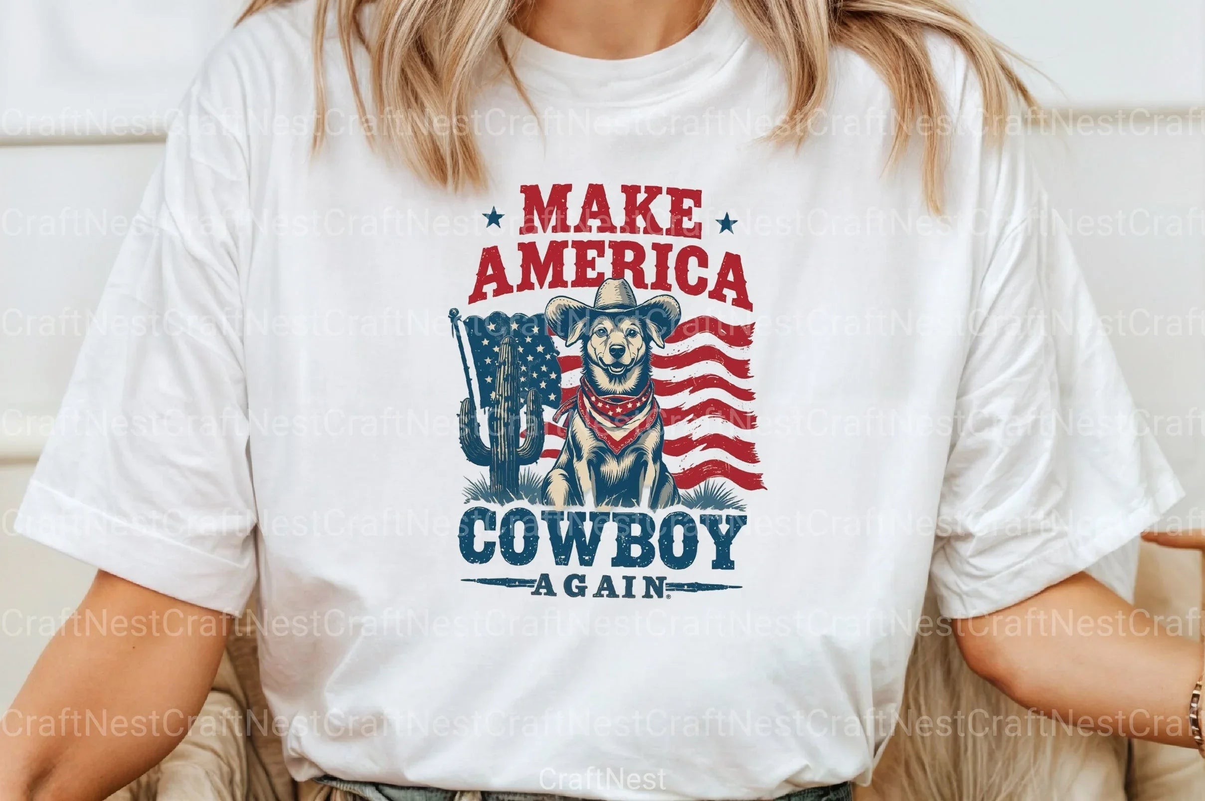 Patriotic Cowboy 4th of July Dog Clipart Bundle - CraftNest - Digital Crafting and Art