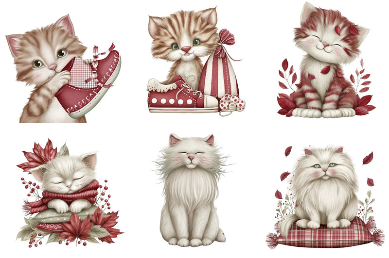Thanksgiving Cat Clipart Design Bundle - CraftNest - Digital Crafting and Art