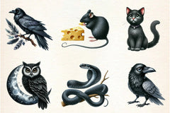 Black Animals Clipart Bundle - CraftNest - Digital Crafting and Art