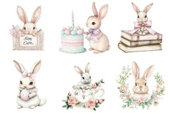 Easter Bunny Coquette Clipart Bundle - CraftNest - Digital Crafting and Art