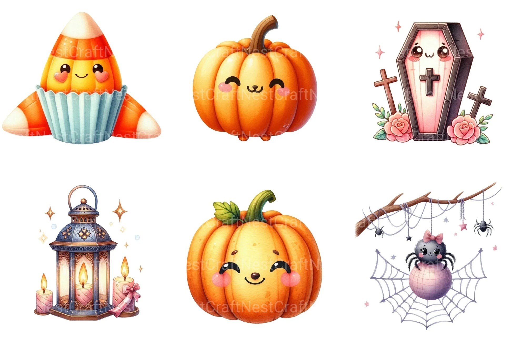 Cute Halloween Clipart Bundle09 - CraftNest - Digital Crafting and Art