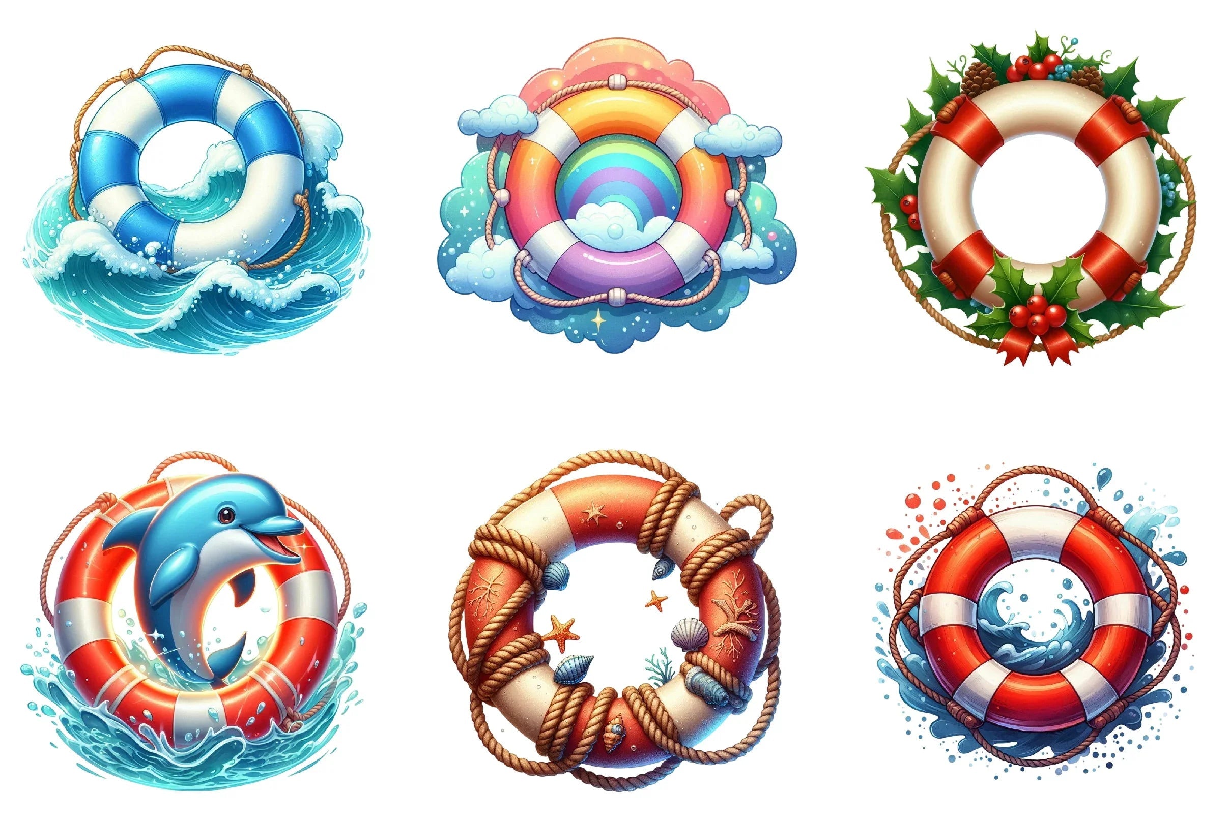 Lifebuoy Clipart Bundle - CraftNest - Digital Crafting and Art